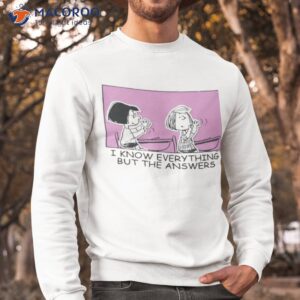 marcie peppermint patty counting peanuts shirt sweatshirt