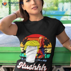 master shake as donald trump hush with stormy daniels shirt tshirt 1