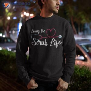 medical nursing scrub life nursery stethoscope heart nurse shirt sweatshirt