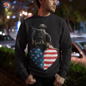 memorial day us flag heart shirt sweatshirt