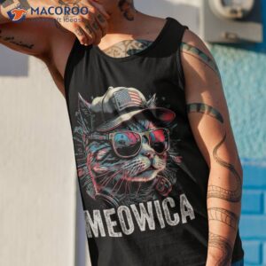 meowica 4th of july cat american flag america usa funny shirt tank top 1