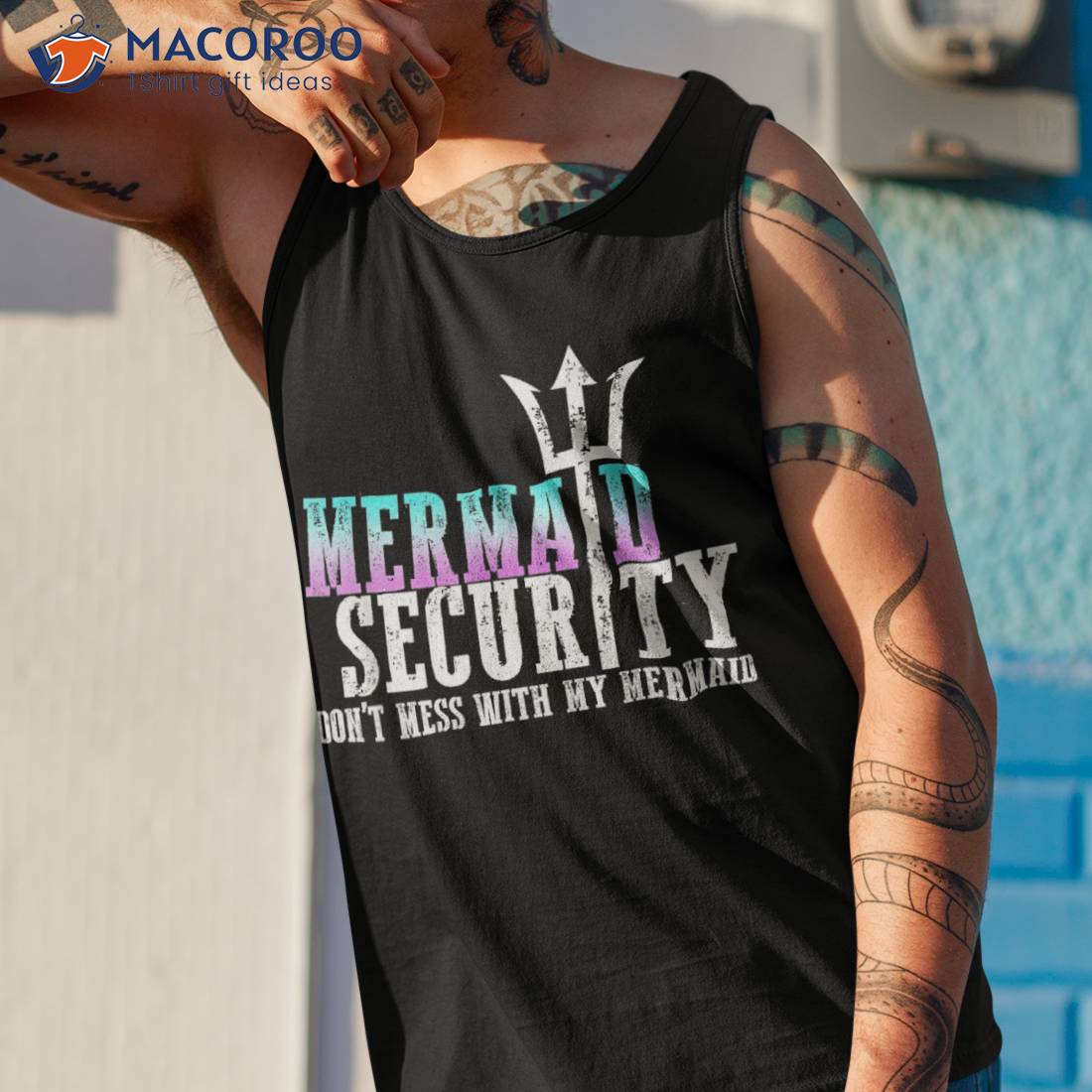 Mermaid Security Dont Mess With My New Mer Dad Gifts Shirt Mermaid Security Dont Mess With My New Mer Dad Gifts Shirt