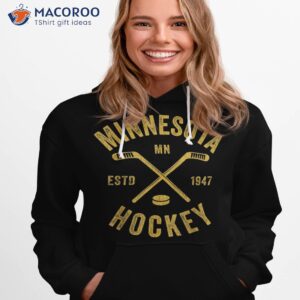 minnesota mn ice hockey sticks vintage gift shirt hoodie 1