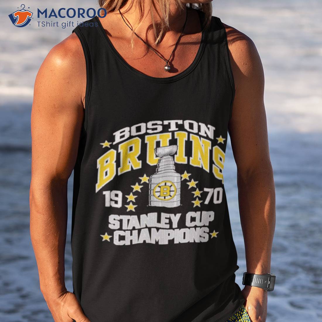 Mitchell & Ness Boston Bruins NHL Cup Champions Grey T-Shirt
