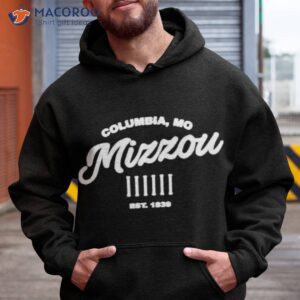 Mizzou tigers mizzou script columns grey shirt