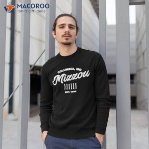 mizzou tigers mizzou script columns grey shirt sweatshirt 1