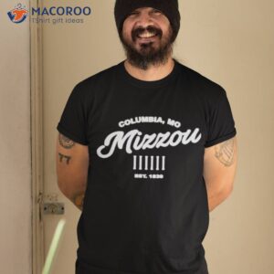 Mizzou tigers mizzou script columns grey shirt