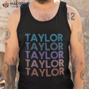 modern repeated text taylor first name gift lover shirt tank top