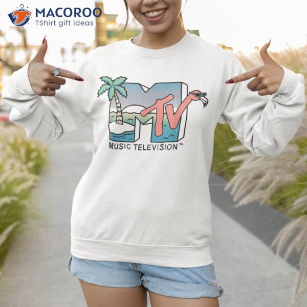 Mtv Beach Island Flamingo Logo Vintage Graphic Shirt