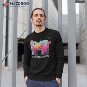 mtv distressed retro flamingo logo fill shirt sweatshirt 1