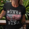 My Favorite Nurse Calls Me Papa Usa Flag July 4th Patriotic Shirt