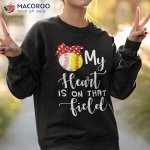 Baseball Mom T-Shirt My Heart Is On That Field