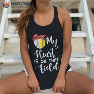 my heart is on that field baseball shirt softball mom tank top 4