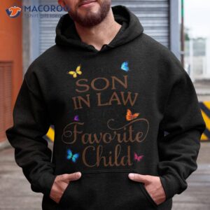 My Son In Law Is My Favorite Child Floral Butterfly Family Shirt, Gifts For Son And Daughter In Law