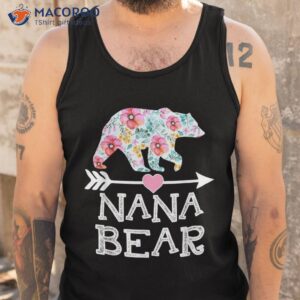 nana bear shirt floral family mother s day gifts mom tank top