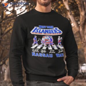 new york islanders abbey road 2023 nassau way signatures t shirt sweatshirt