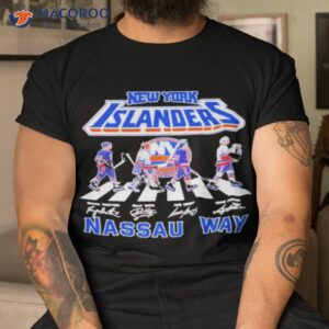 new york islanders abbey road 2023 nassau way signatures t shirt tshirt