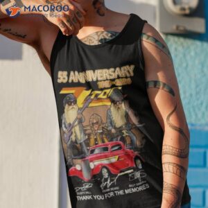 nice 55th anniversary 1969 2024 zz top thank you for the memories signature shirt tank top 1