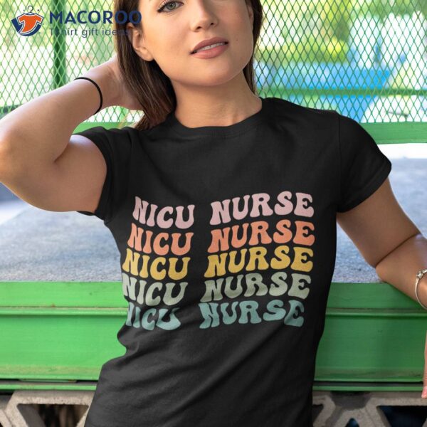 Nicu Nurse Icu Neonatal Retro Nursing Team Tiny Humans Tee Shirt