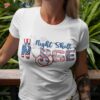 Night Shift Nurse 4th Of July Love Heart Stethoscope Rn Shirt