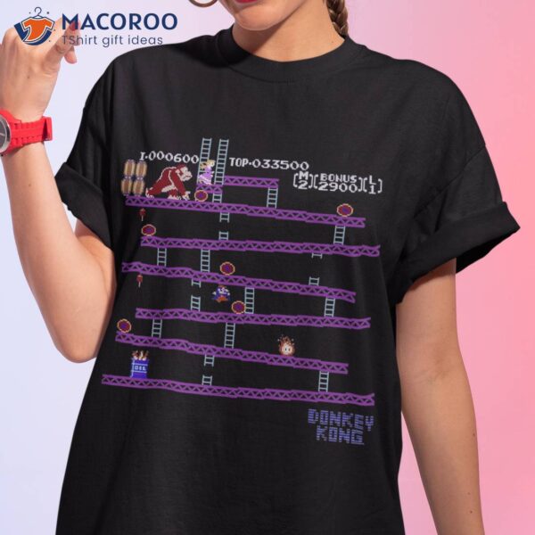 Nintendo Donkey Kong 8-bit Side Scroll Graphic Shirt