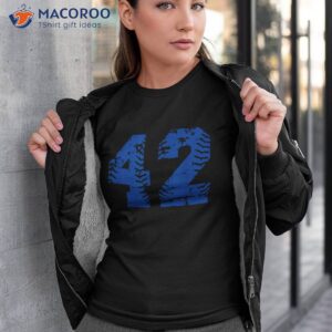 Number #42 Baseball Jersey Blue Vintage Lucky Shirt