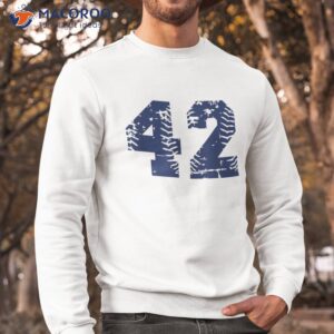 number 42 baseball jersey navy blue vintage lucky shirt sweatshirt