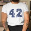 Number #42 Baseball Jersey Navy Blue Vintage Lucky Shirt