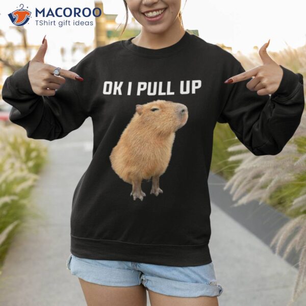 Ok I Pull Up Funny Capybara Costume Man Women Boys Girls Shirt