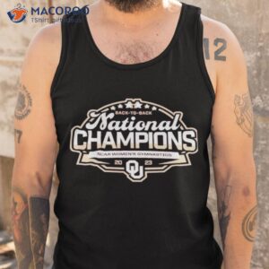 oklahoma sooners back to back ncaa womens gymnastics national champions t shirt tank top