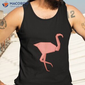 origami paper geometric flamingo shirt tank top 3