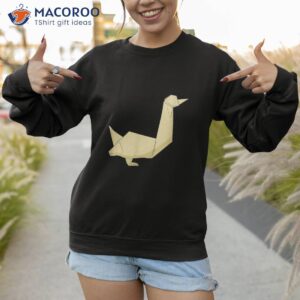 origami paper geometric geese shirt sweatshirt 1