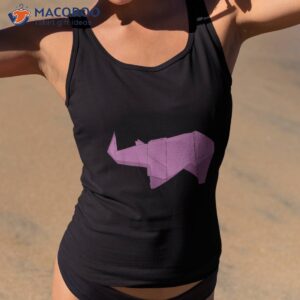 origami paper geometric rhino shirt tank top 2