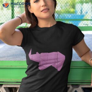 origami paper geometric rhino shirt tshirt 1