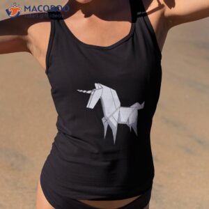 origami paper geometric unicorn shirt tank top 2