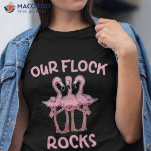 Our Flock Rocks Flamingo Matching Family Vacation Group Shirt