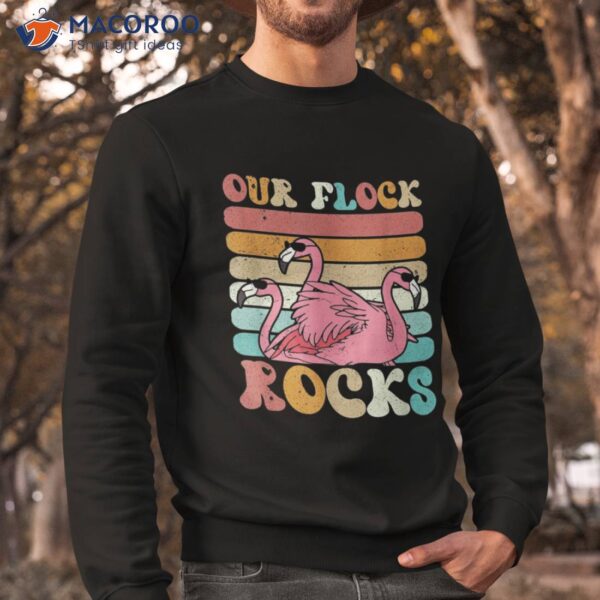 Our Flock Rocks Flamingo Matching Family Vacation Shirt