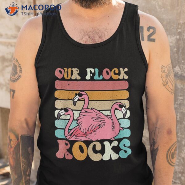 Our Flock Rocks Flamingo Matching Family Vacation Shirt