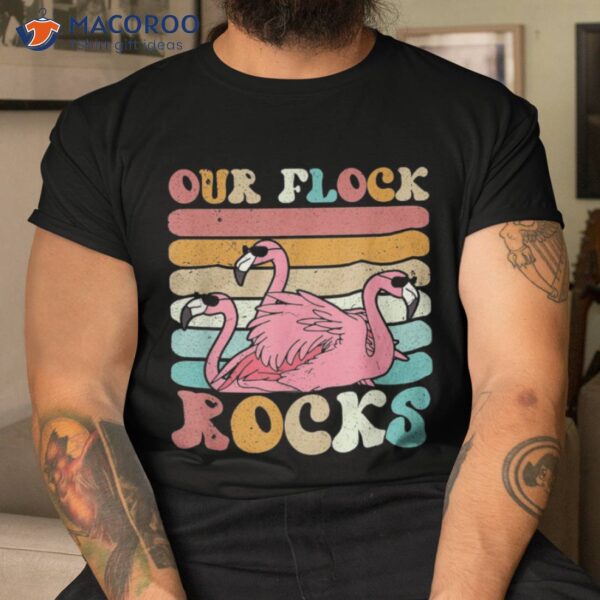 Our Flock Rocks Flamingo Matching Family Vacation Shirt