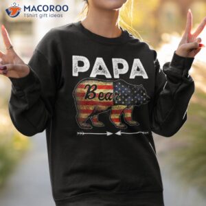 papa bear american flag 4th of july father s day dad daddy shirt sweatshirt 2