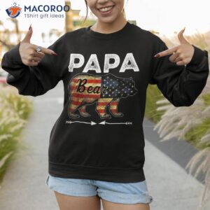 papa bear american flag 4th of july father s day dad daddy shirt sweatshirt