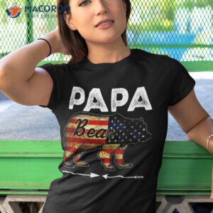 papa bear american flag 4th of july father s day dad daddy shirt tshirt 1