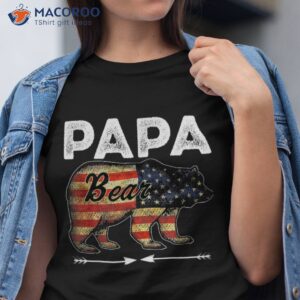 Papa Bear American Flag 4th Of July Father’s Day Dad Daddy Shirt