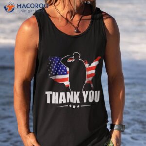 patriotic american flag thank you for your service veteran shirt tank top