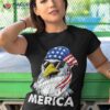 Patriotic Eagle Mullet 4th Of July Usa American Flag Merica Shirt