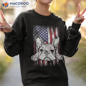 patriotic french bulldog american flag dog shirt sweatshirt 2