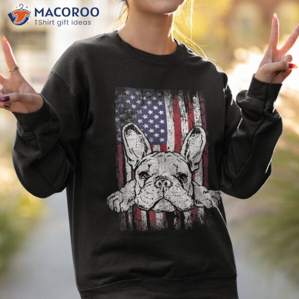 Patriotic French Bulldog American Flag Dog Shirt