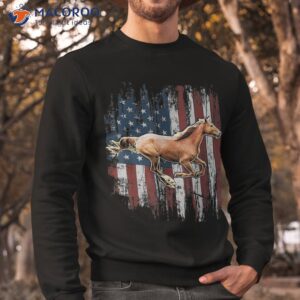 patriotic horse american flag horseback riding farm gift shirt sweatshirt