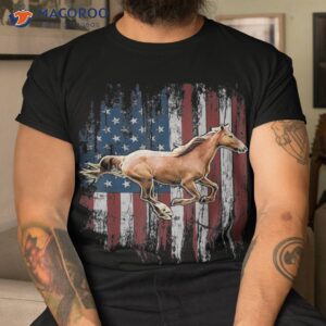 patriotic horse american flag horseback riding farm gift shirt tshirt