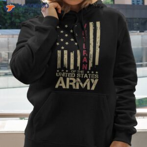 patriotic u s army veteran red line american flag vintage shirt hoodie